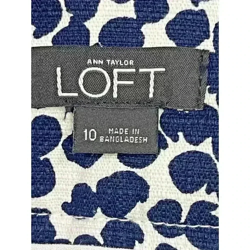 Ann Taylor Loft Navy White Belted Shorts Size 10